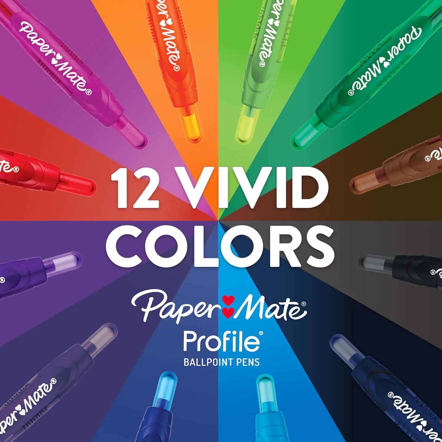 Paper Mate Profile Retractable Ballpoint Pens, Bold 1.4mm
