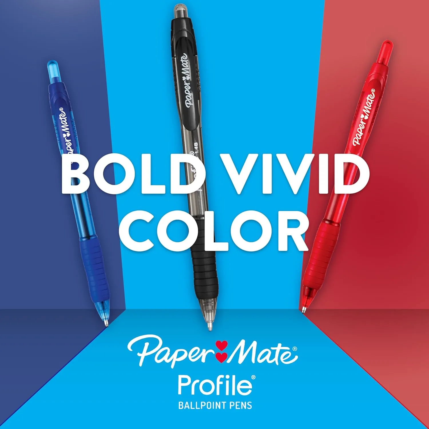 Paper Mate Profile Retractable Ballpoint Pens, Bold 1.4mm