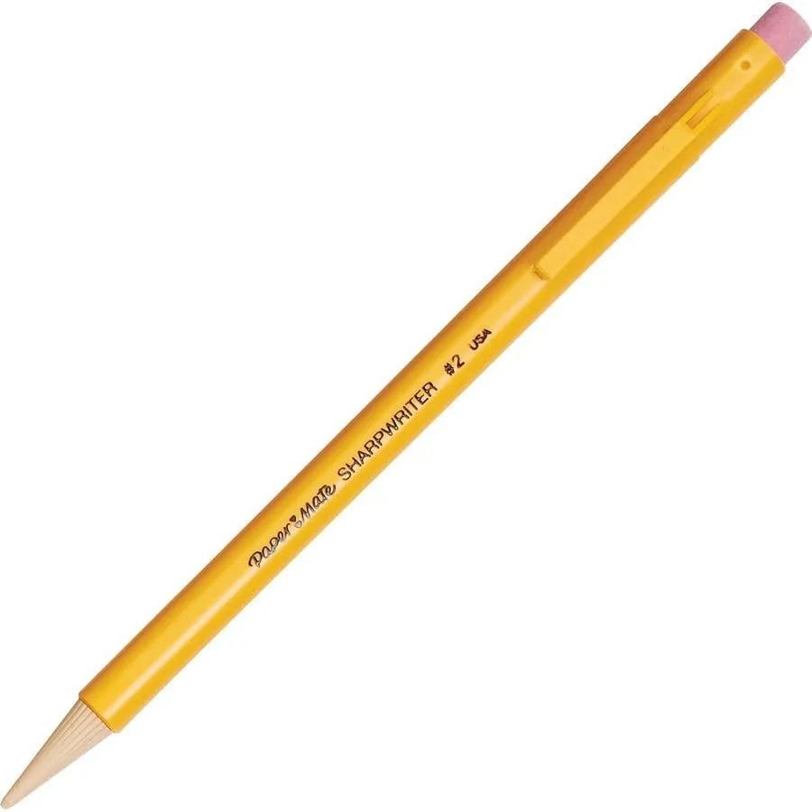 Paper Mate SharpWriter Mechanical Pencils, 0.7 mm, Yellow, 36 Count