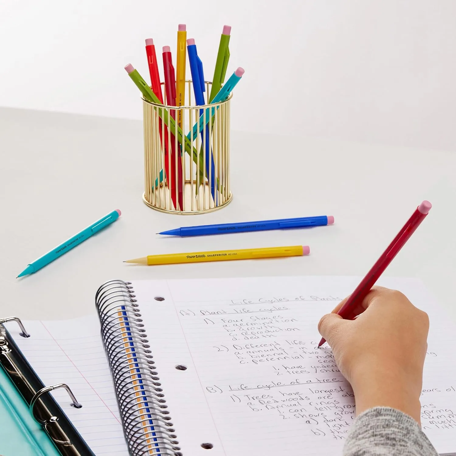 Paper Mate SharpWriter Mechanical Pencils, 0.7 mm, Yellow, 36 Count