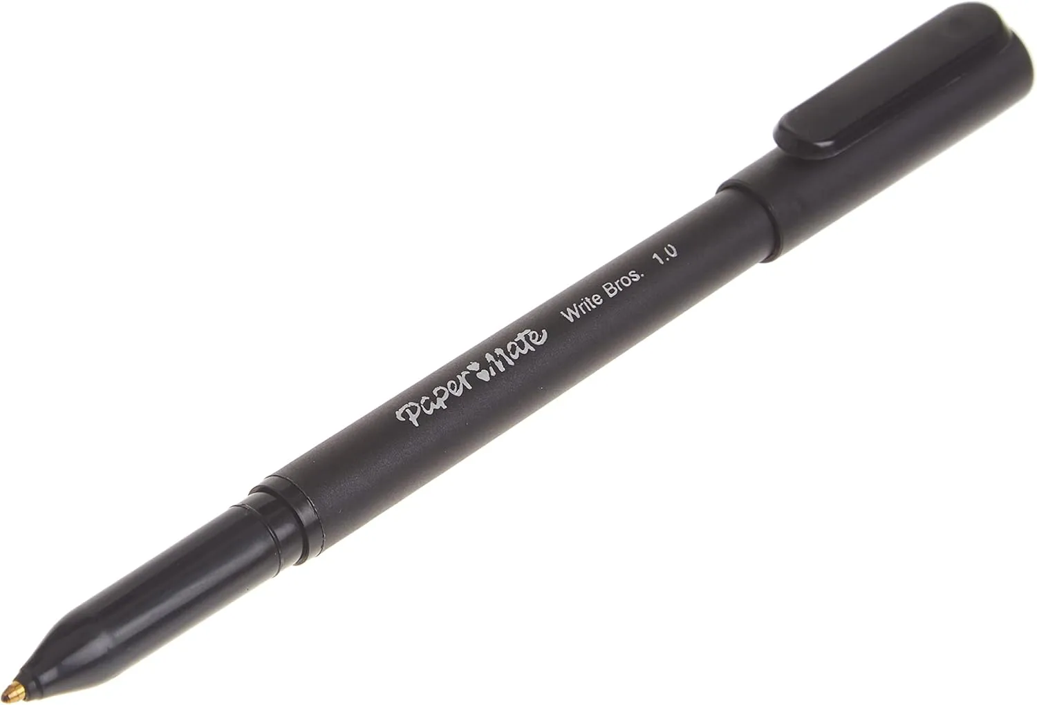 Paper Mate Write Bros. Ballpoint Stick Pens, Medium Point 1.0mm, Black Barrel, Pack of 60