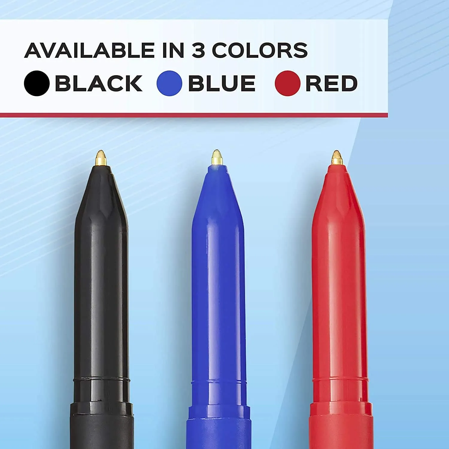 Paper Mate Write Bros. Ballpoint Pens, 1.0mm Medium, Blue Ink, 60 Count