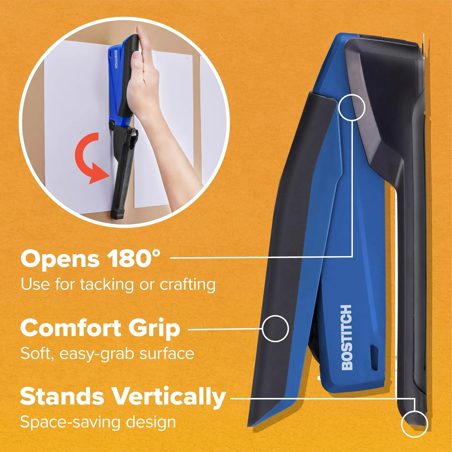 PaperPro / Bostitch One-Finger Spring-Powered Desktop Stapler