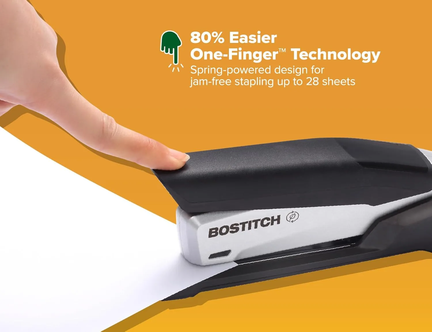 PaperPro / Bostitch One-Finger Spring-Powered Desktop Stapler