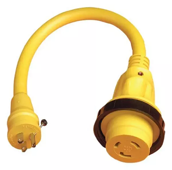 ParkPower by Marinco 104SPPRV Pigtail Adapter, 30A to 15A 125V
