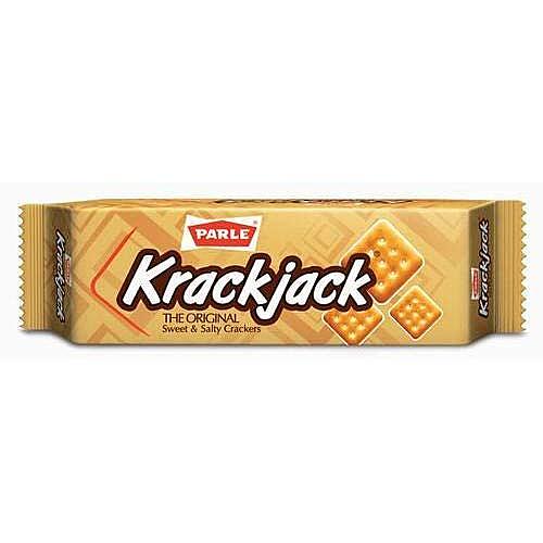 60g pack of Parle Krackjack biscuits, the original sweet and salty crackers.