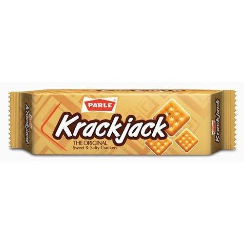 60g pack of Parle Krackjack biscuits, the original sweet and salty crackers.