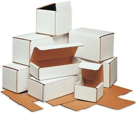 Partners Brand White Corrugated Mailers, 5in x 5in x 3in, Pack Of 50