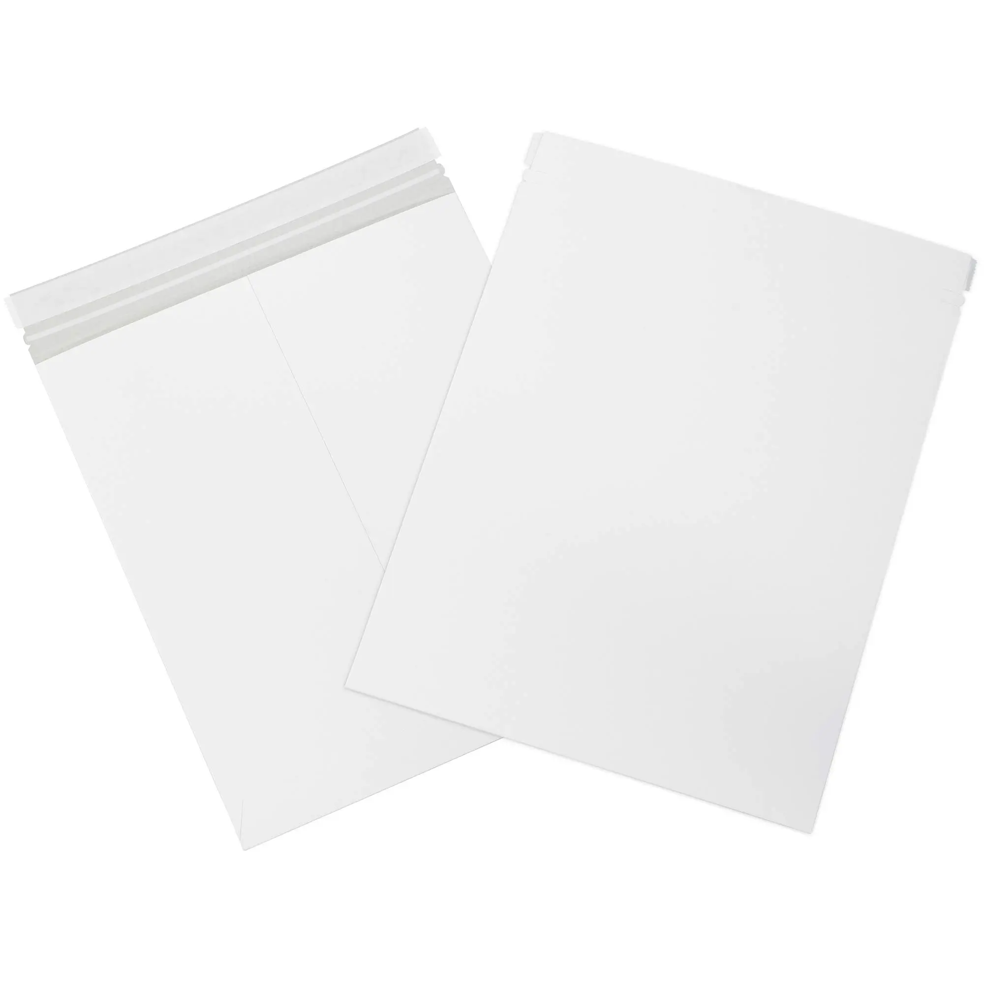 Aviditi 12 3/4 x 15" Stayflats Brand Rigid Flat Mailers, White (Pack of 100) Photo Document Mailers, Peel & Seal Closure