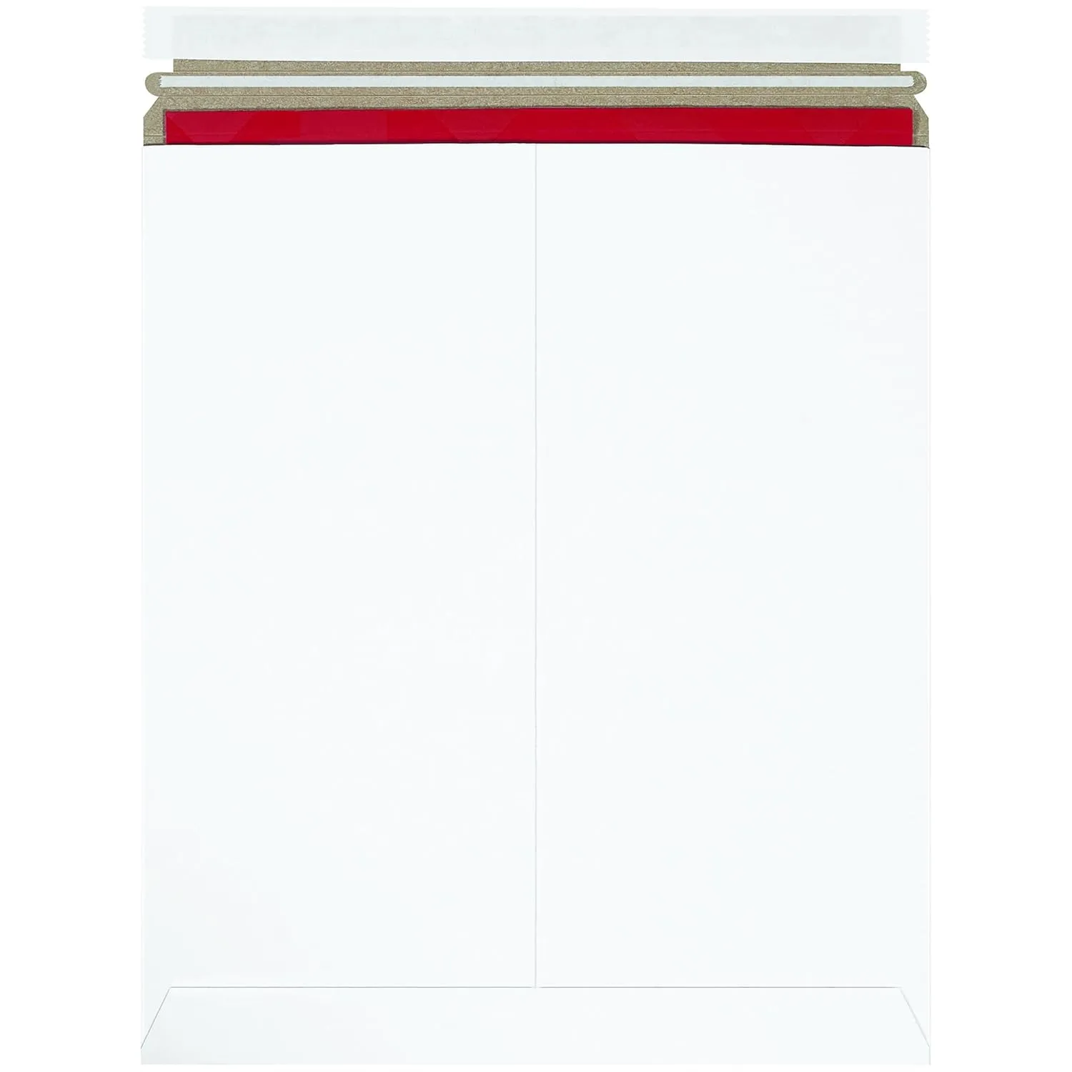 Aviditi 12 3/4 x 15" Stayflats Brand Rigid Flat Mailers, White (Pack of 100) Photo Document Mailers, Peel & Seal Closure