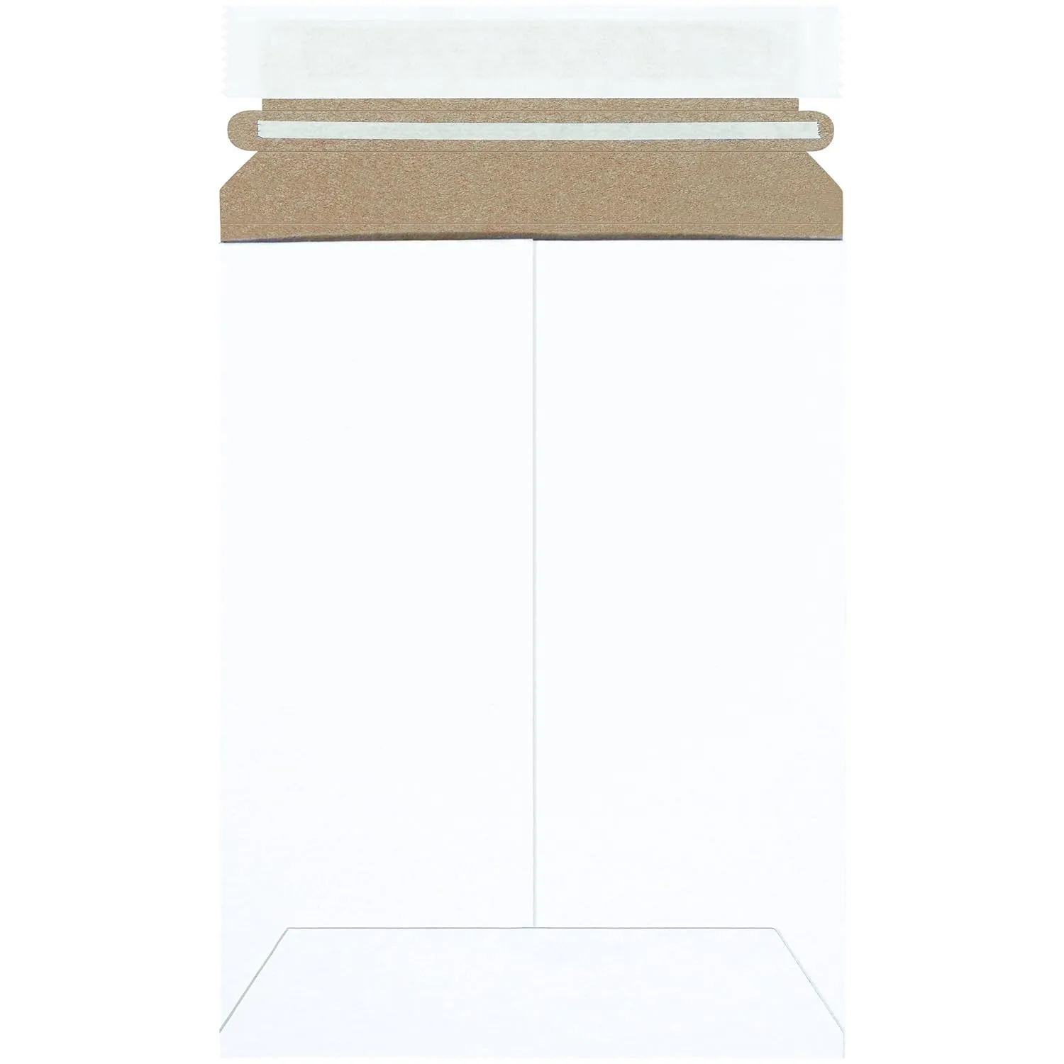 Aviditi 6 x 8" Stayflats Brand Rigid Flat Mailers, White (Pack of 100) Photo Document Mailers, Peel & Seal Closure