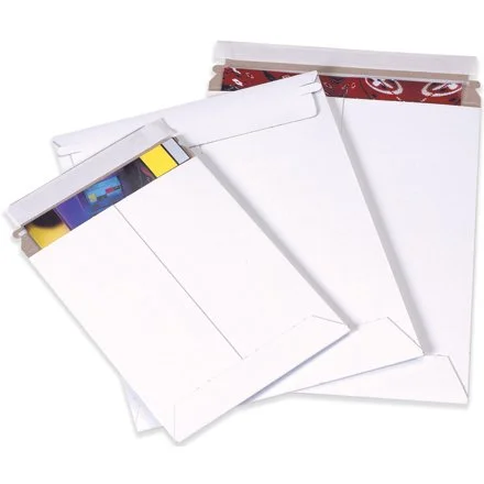 Partners Brand Self-Seal Stayflats Plus Express Pouch Mailers, 11in x 13 1/2in, White, Pack Of 25
