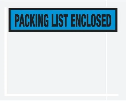 Partners Brand "Packing List Enclosed" Envelopes, Panel Face, 4 1/2in x 5 1/2in, Blue, Pack Of 1,000