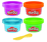 Play-Doh Dino Mini Color 4 Pack Modeling Compounds with Glitter and Metallic Colors