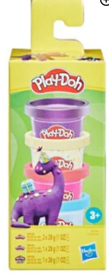 Play-Doh Dino Mini Color 4 Pack Modeling Compounds with Glitter and Metallic Colors