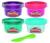 Play-Doh Dino Mini Color 4 Pack Modeling Compounds with Glitter and Metallic Colors