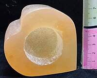 Orange Selenite Heart Candleholder Orange Selenite Heart Candleholder