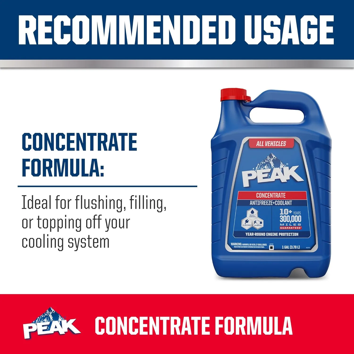 PEAK Long Life Antifreeze and Coolant for All Vehicles