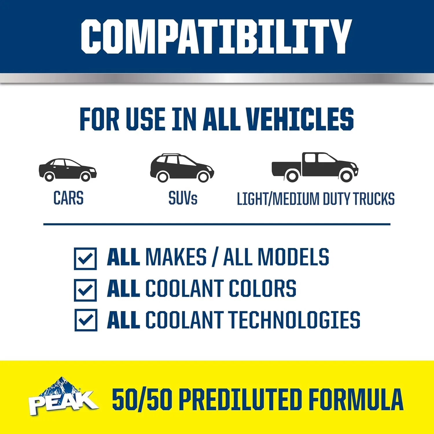 PEAK Long Life Antifreeze and Coolant for All Vehicles