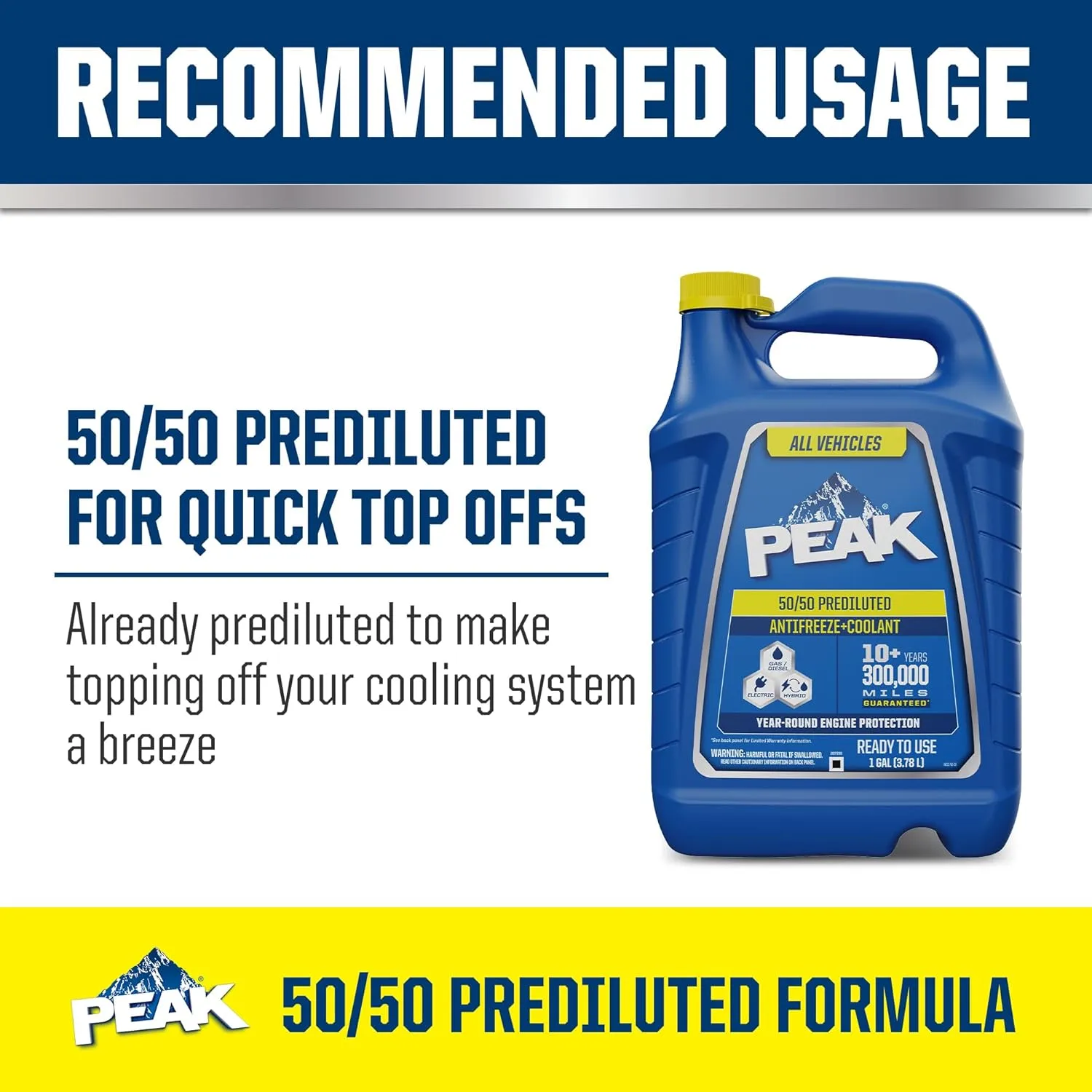 PEAK Long Life Antifreeze and Coolant for All Vehicles