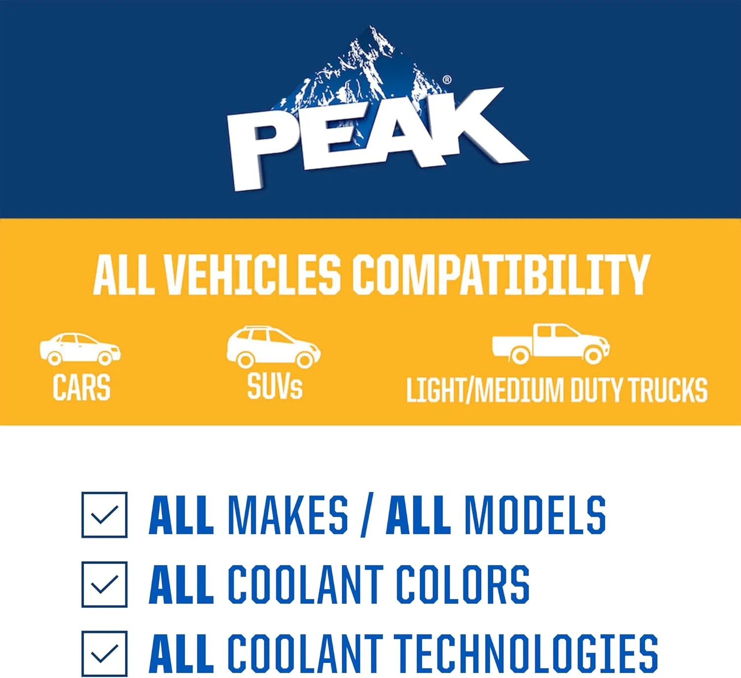 PEAK Global Lifetime Concentrate Antifreeze and Coolant for All Vehicles, 1 Gal.