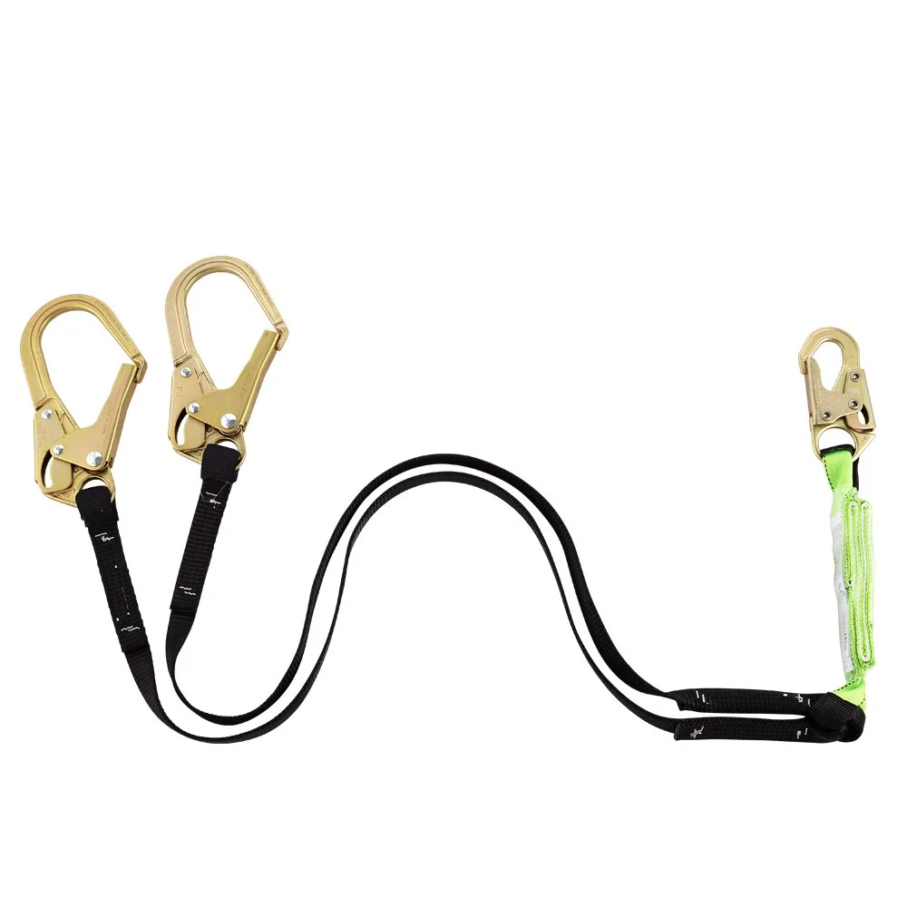 PEAKWORKS 6 ft Double-Leg Shock Absorbing Safety Lanyard