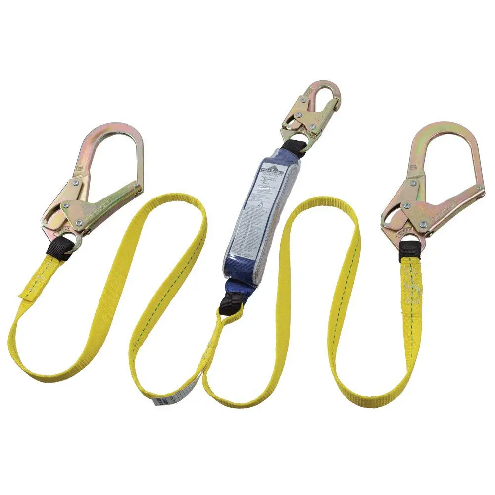 PEAKWORKS 6 ft Double-Leg Shock Absorbing Safety Lanyard