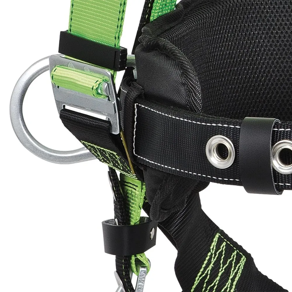 Peakworks Fall Protection Full Body Safety Harness with Positioning Belt and Padded Lumbar Support