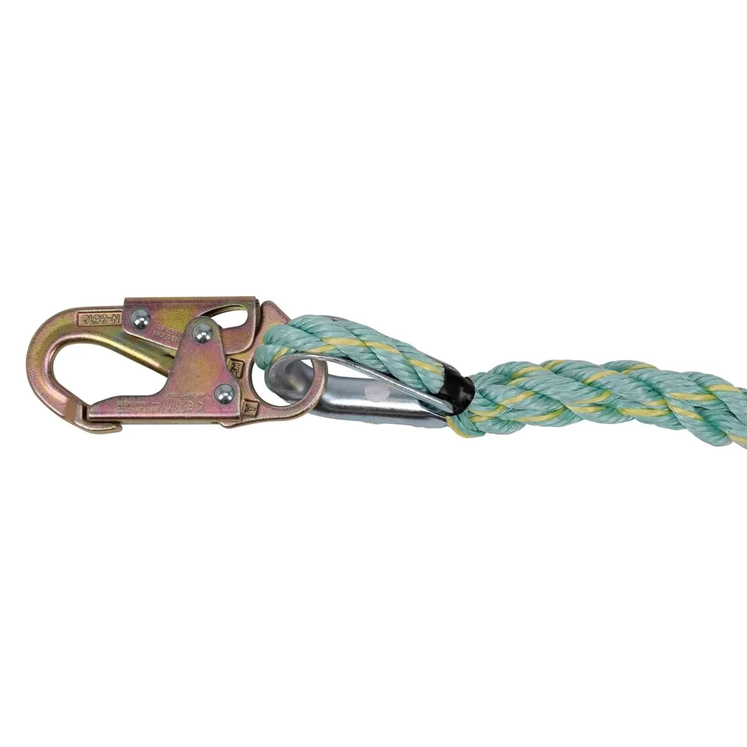 Peakworks Premium Vertical Lifeline - Fall Protection Polysteel 5/8" Diameter Rope Made for Construction, Roofing
