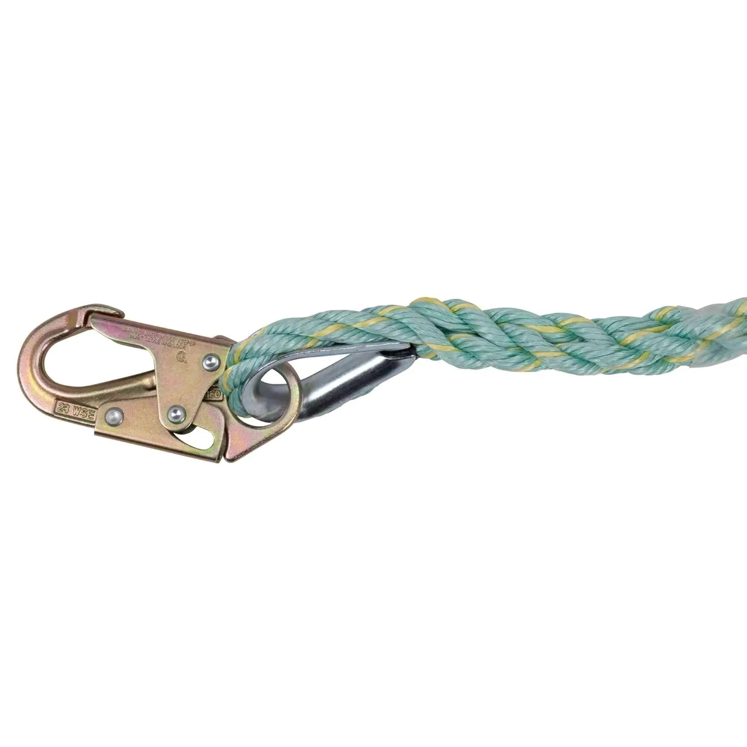 Peakworks Premium Vertical Lifeline - Fall Protection Polysteel 5/8" Diameter Rope Made for Construction, Roofing
