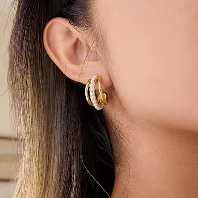 Pearl String Earrings