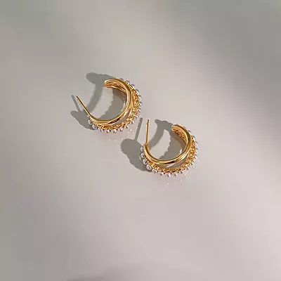 Pearl String Earrings