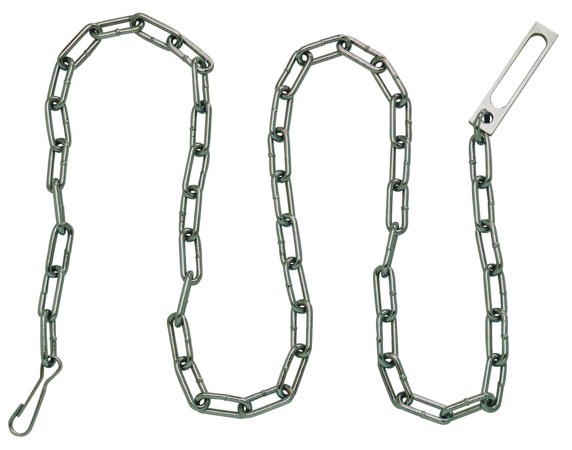 ACK, LLC Peerless Handcuff Company Security Plated Chain with Oversize Pass-Through Link and Heavy Duty Snap at Either End