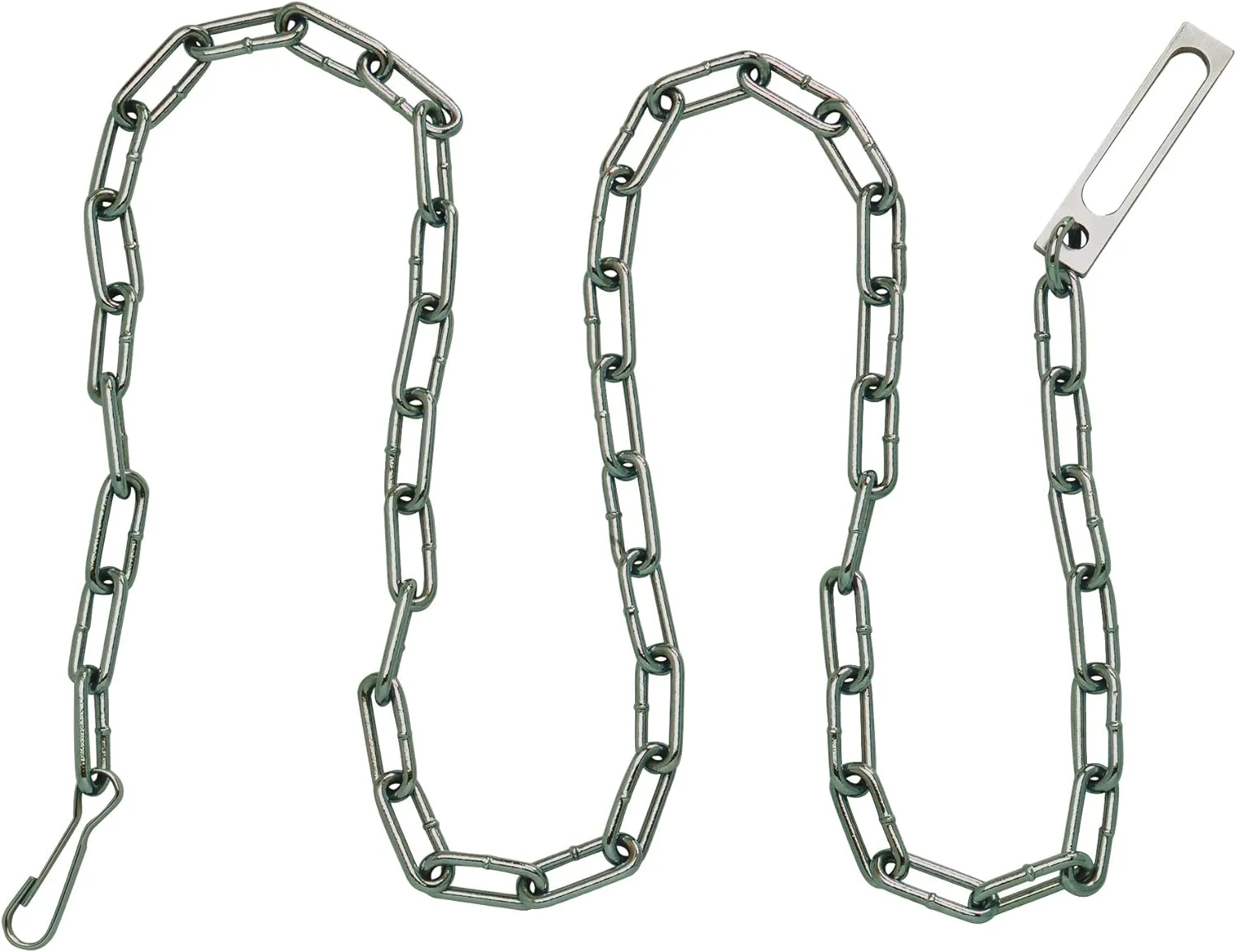 ACK, LLC Peerless Handcuff Company Security Plated Chain with Oversize Pass-Through Link and Heavy Duty Snap at Either End