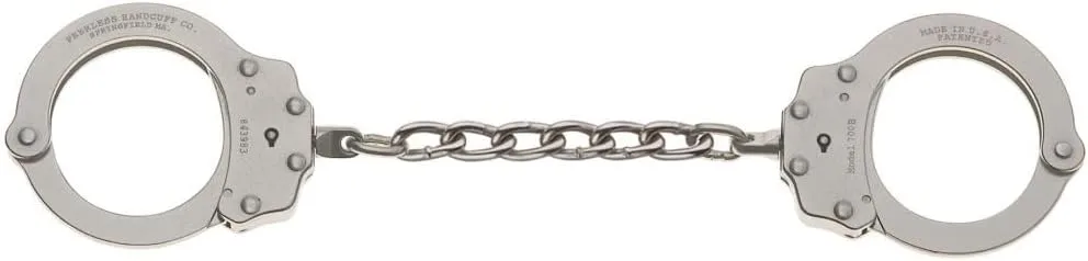 Model 700C-6X Chain Link Handcuff, Nickel Finish (5 1/2" Between Cuffs)