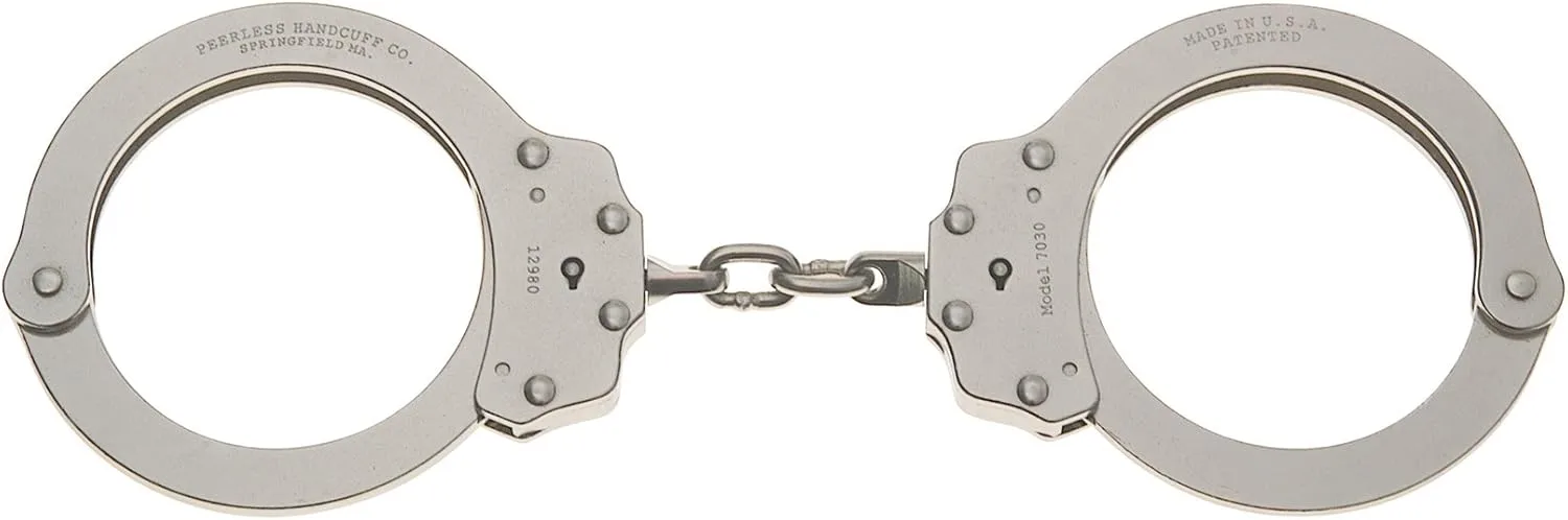Oversize Chain Handcuff Model 7030 Nickel Finish