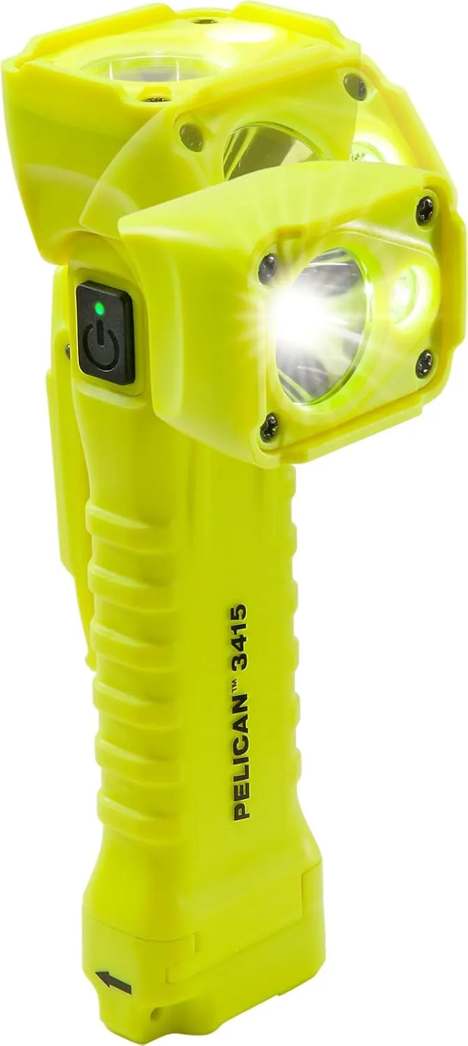 Pelican 3415M Right Angle LED Flashlight - Comes with Magnetic Clip (Yellow)