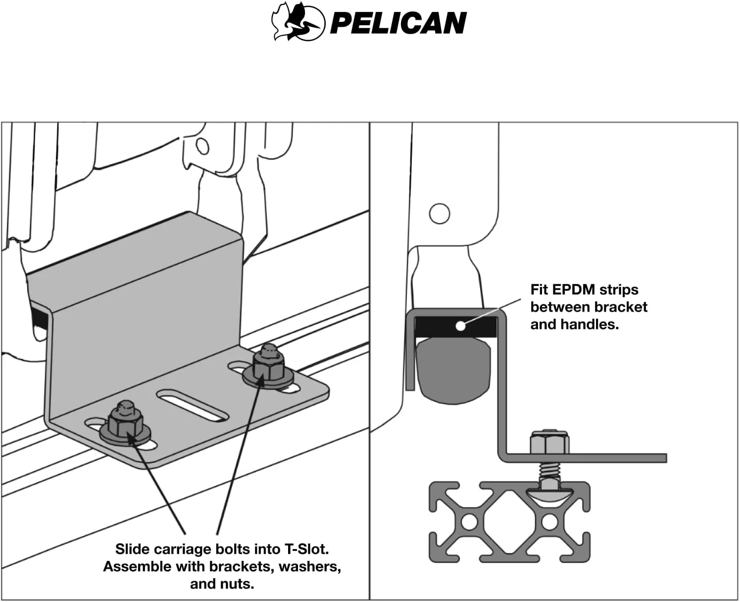 Pelican Vault Case Roof Rack Mount - Compatible with Pelican Vault Cases v700, v730 and v800 (Black)