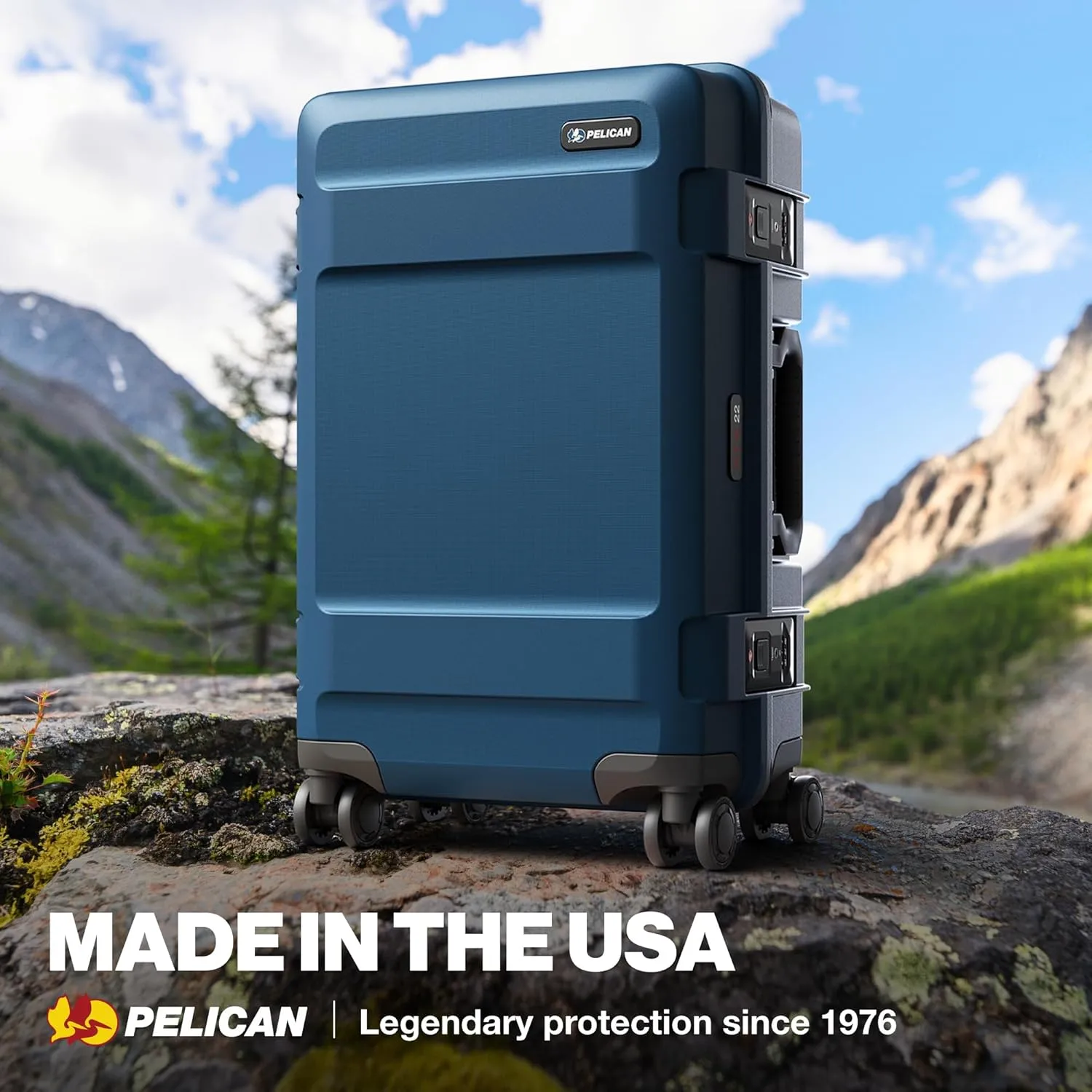 Pelican ATX Luggage - Hardside Carry On Luggage with Wheels - 22 Inch Carry On Bag