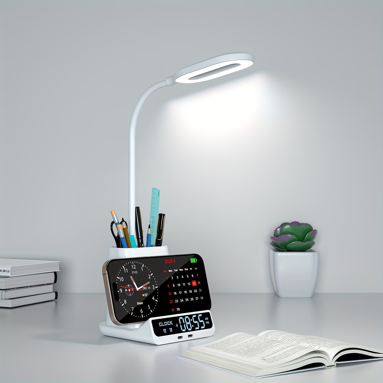 Multi-function Wireless Charger With Table Lamp