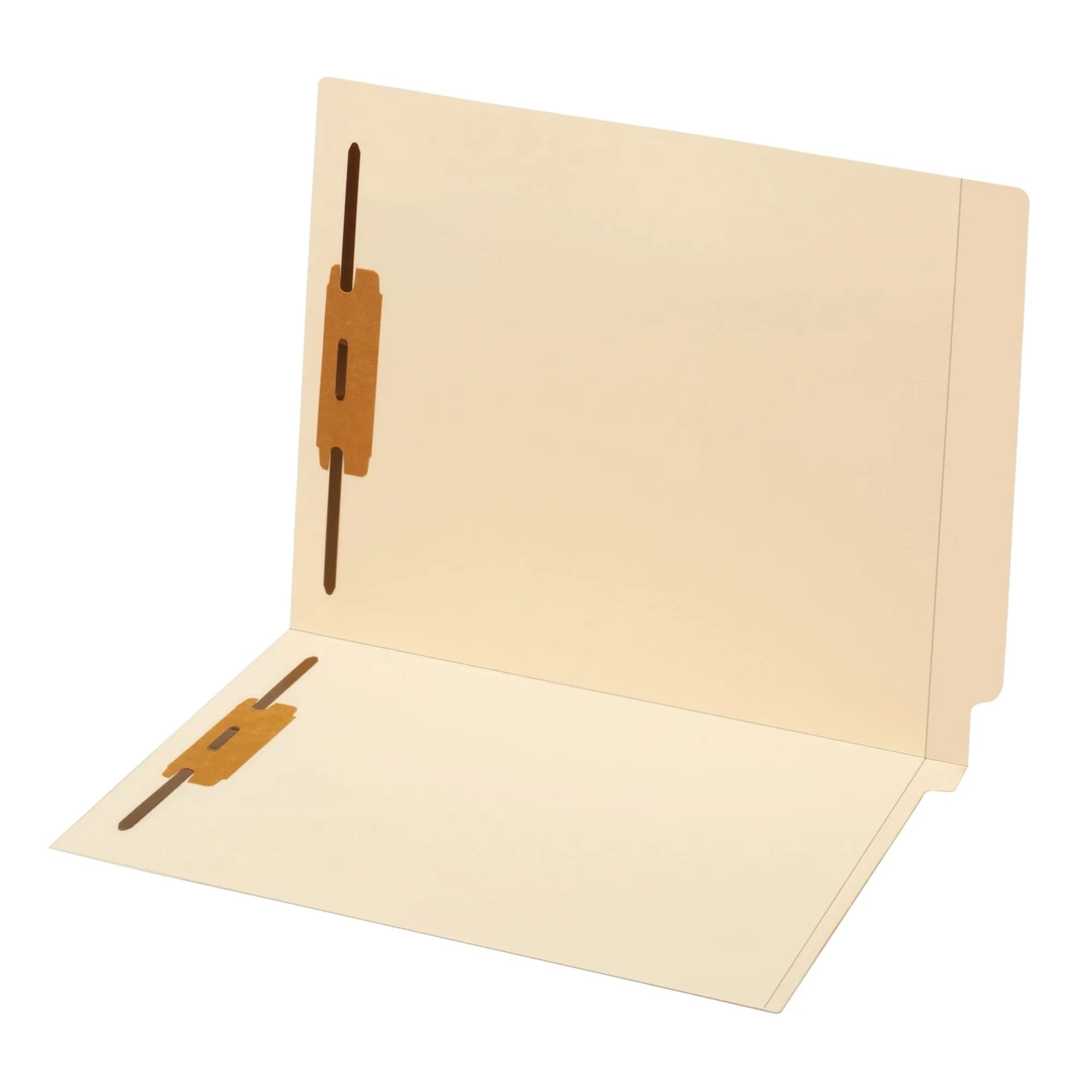 Globe-Weis/Pendaflex 100% Recycled End Tab Fastener Folders, Letter Size, Manila, 50/Box (44115R)