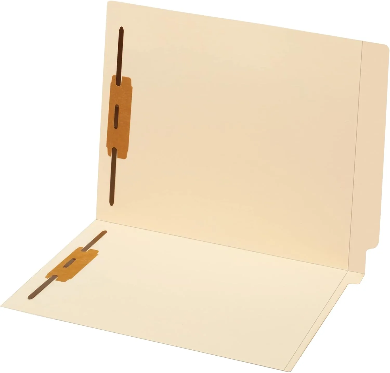 Globe-Weis/Pendaflex 100% Recycled End Tab Fastener Folders, Letter Size, Manila, 50/Box (44115R)