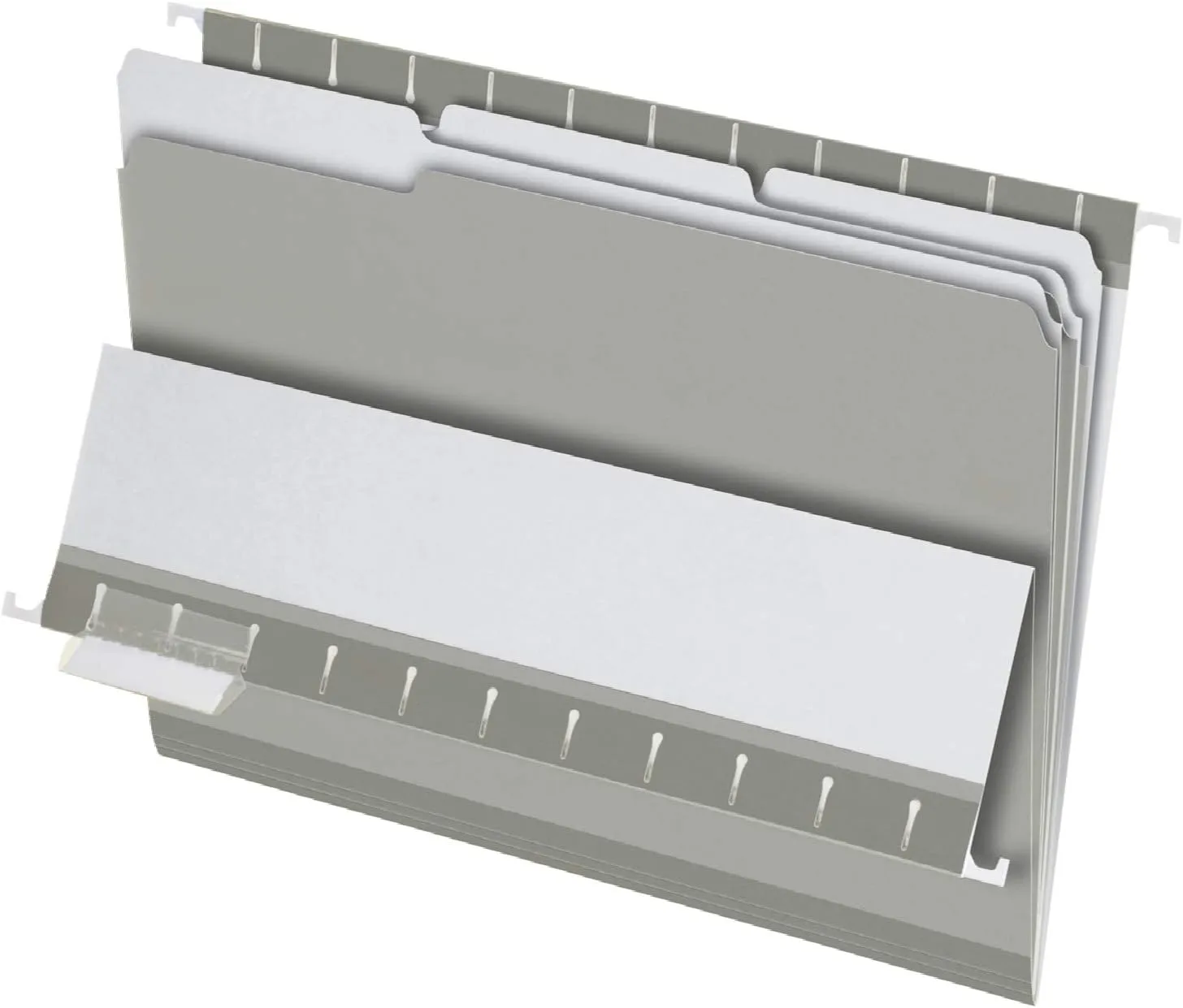 Pendaflex Interior File Folders, 1/3 Cut, Top Tab, Letter Size, Gray, 100 per Box (4210 1/3 GRA)