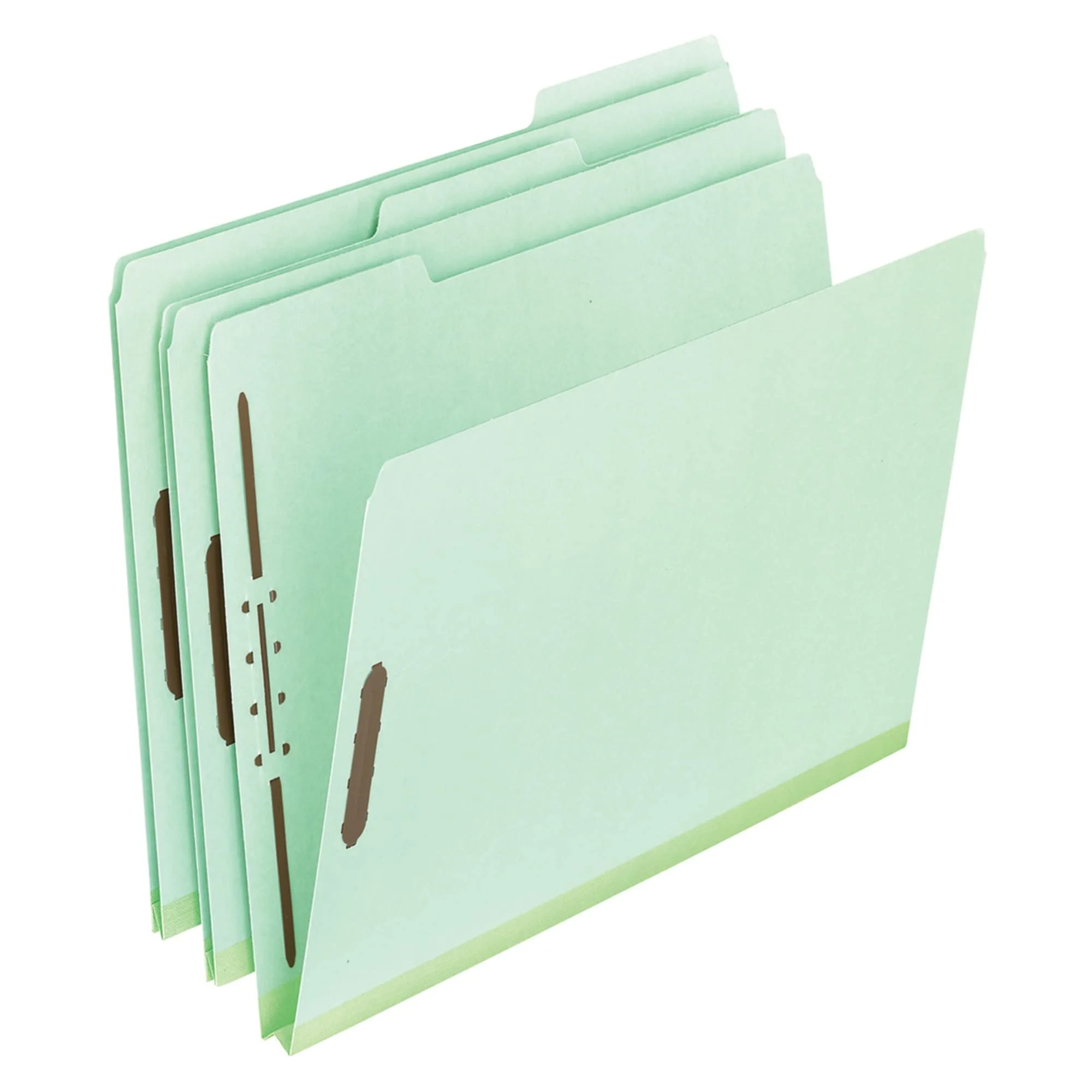 Pendaflex Pressboard File Folders, 2" Expansion, Legal Size, 65% Recycled, Green, Box of 25