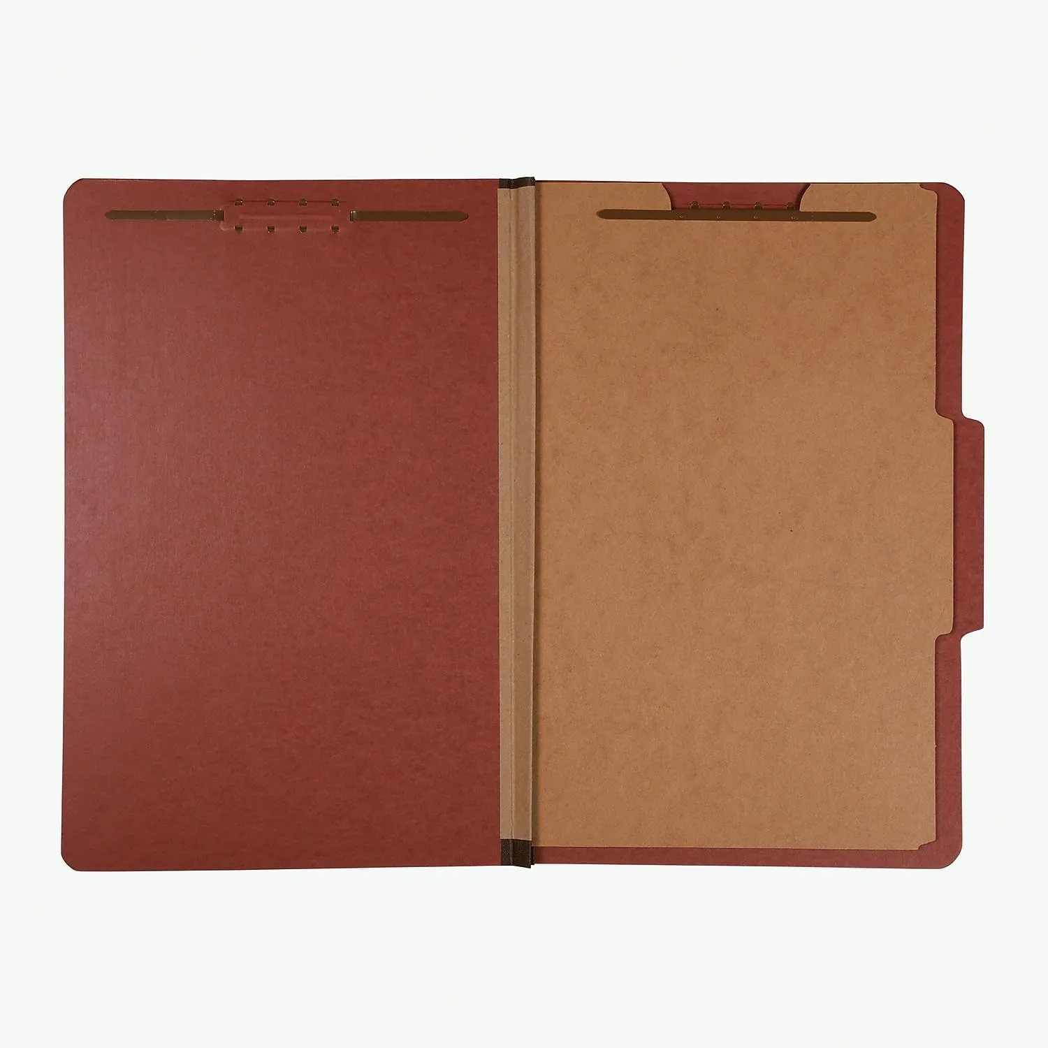 Pendaflex 2157R Four-Section Pressboard Folders, Legal, 2/5 Tab, Red (Box of 10)