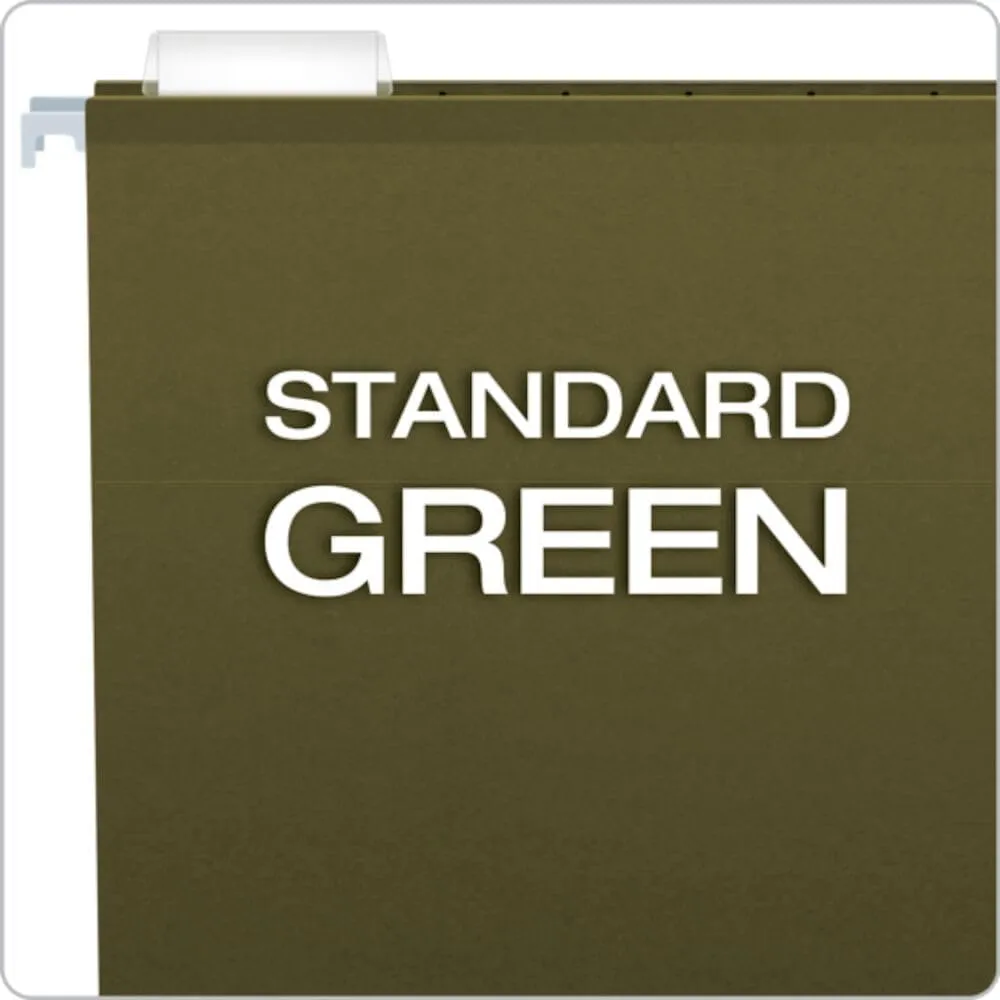 Pendaflex Extra Capacity Reinforced Hanging Folders, Legal, Standard Green