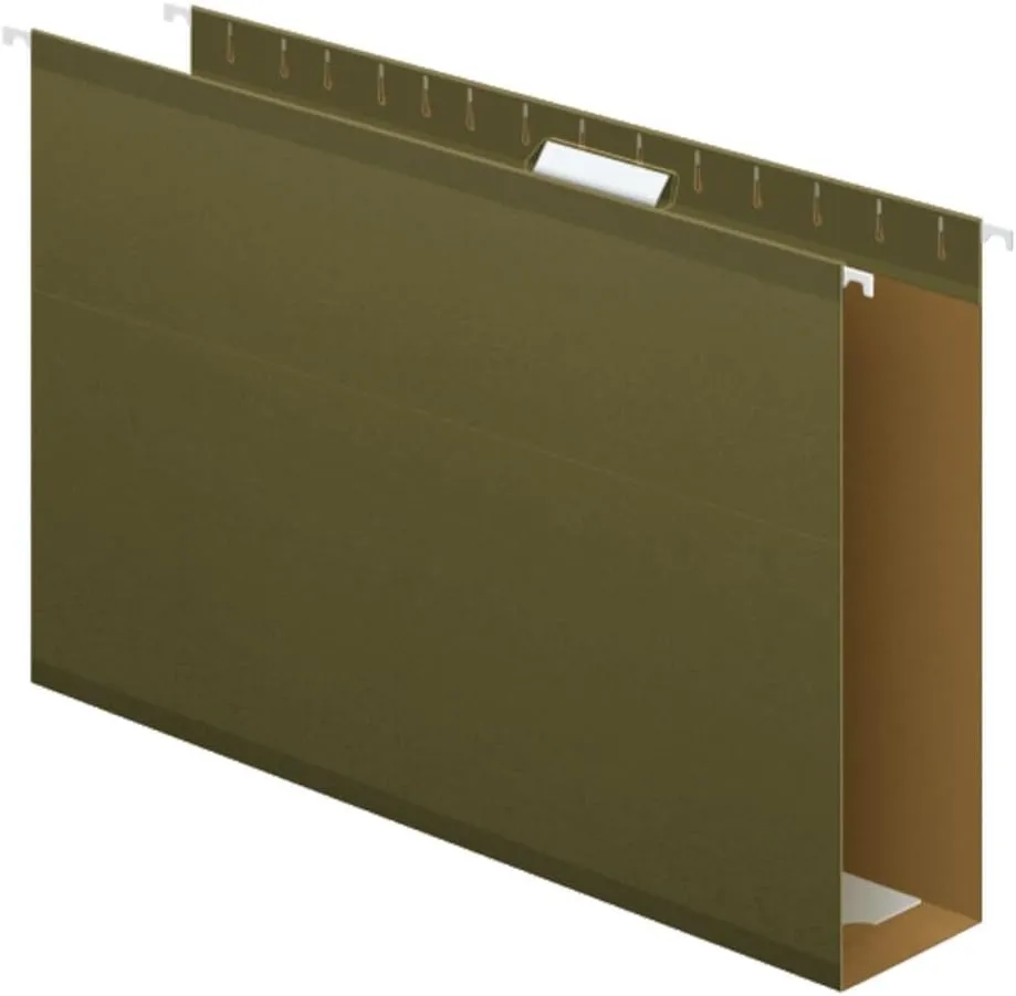 Pendaflex Extra Capacity Reinforced Hanging Folders, Legal, Standard Green
