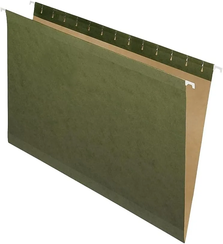 PENDAFLEX Reinforced Hanging File Folders, Legal Size, Standard Green