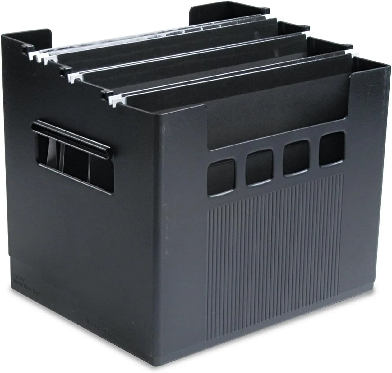 Pendaflex 43013 Desktop File w/Hanging Folders, Letter, Plastic, 12 3/4 x 10 x 11, Black