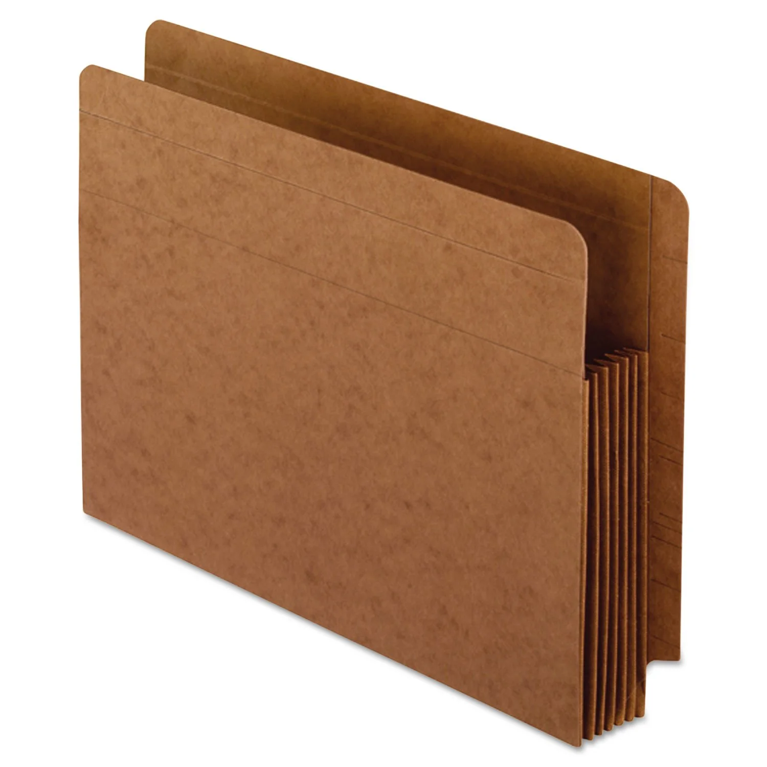 Pendaflex Fiber Stock Heavy-Duty Expanding Pocket Folders, 5 1/4in Expansion, Letter Size, Red, Box Of 10 Folders